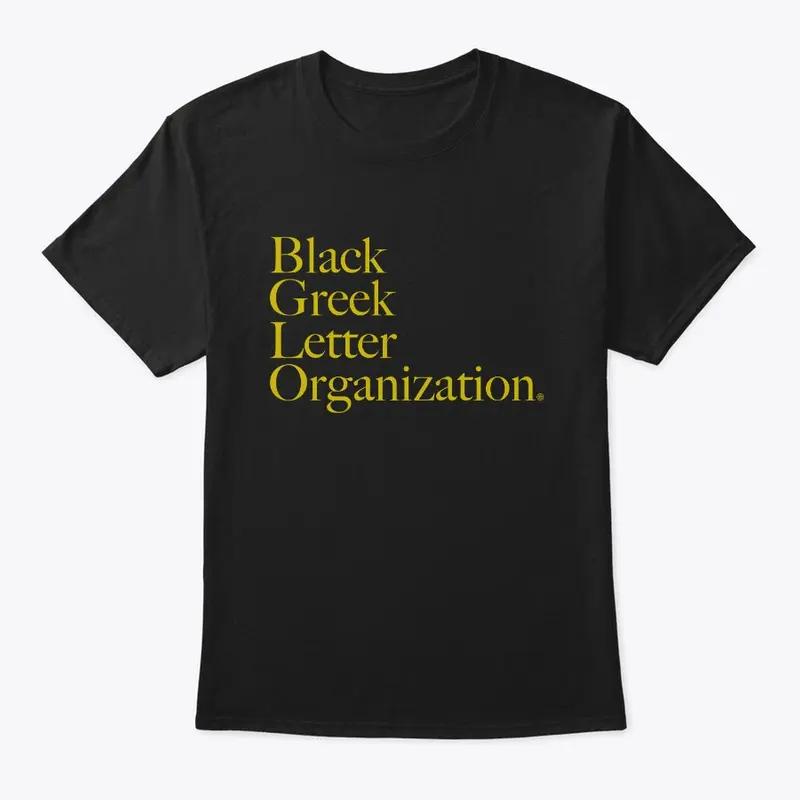 BGLO - Black Shirt with Gold Text