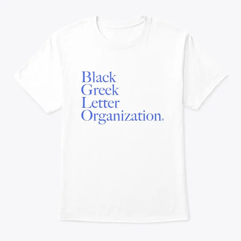BGLO - White Shirt with Blue Letters