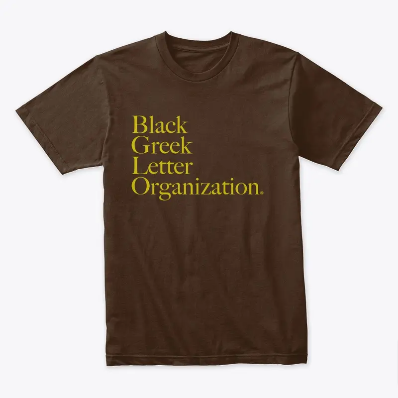 BGLO - Brown Shirt with Gold Letters
